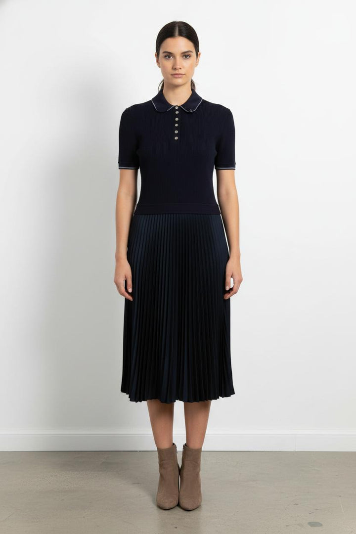Robe Plissée Bleu - Taille L/40 de la marque Maje | PARAD103128 - Vendu par Paradigme - Image 1