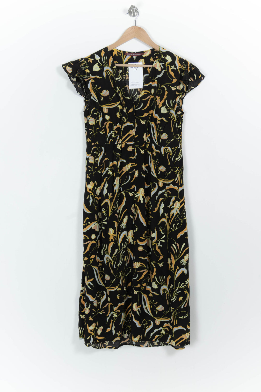 Robe Longue Noire et Jaune - Taille L/40 de la marque Comptoir des Cotonniers | PARAD103133 - Vendu par Paradigme - Image 2