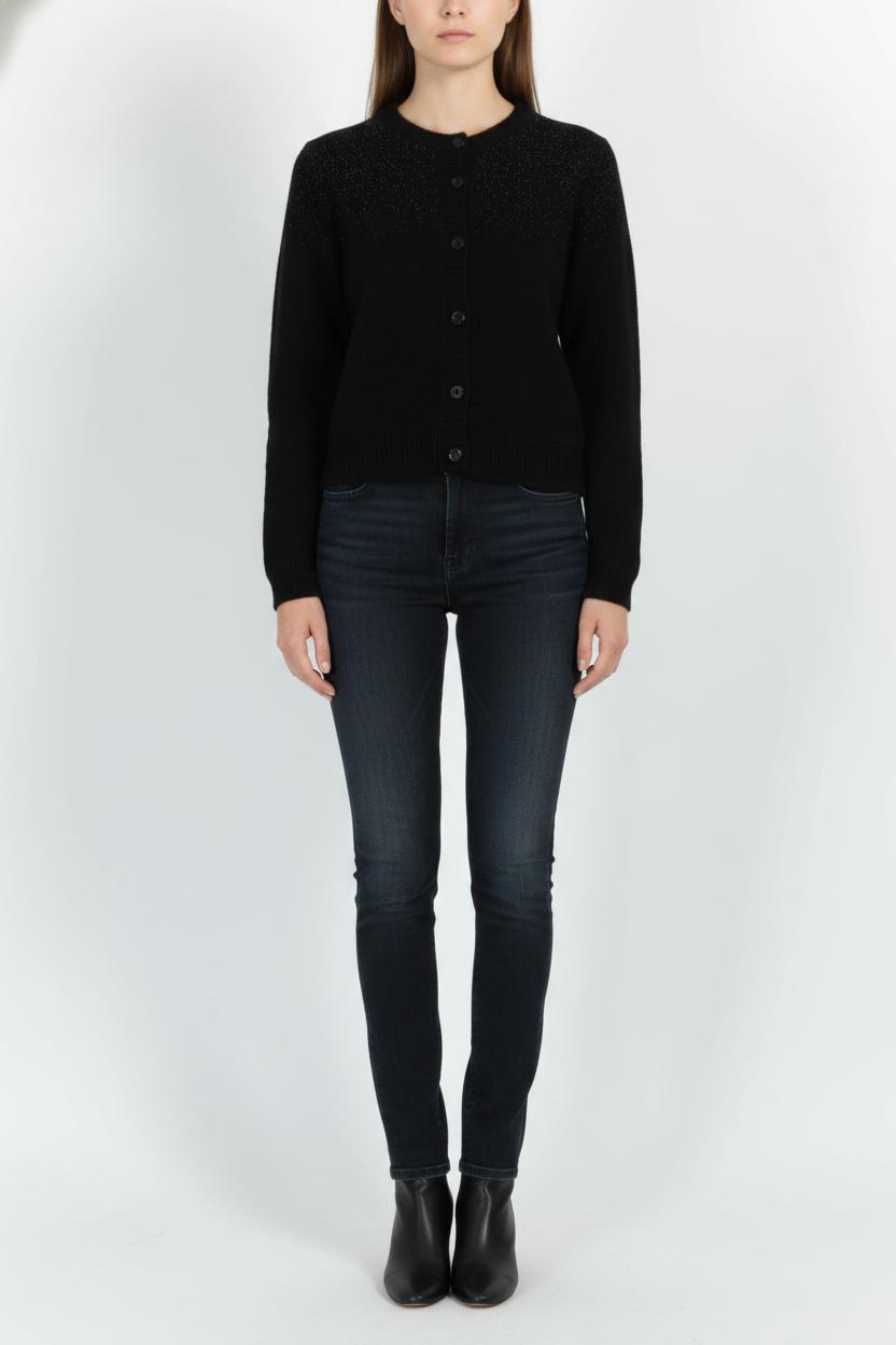 Cardigan Noir - Taille S/36 de la marque La Fée Maraboutée | PARAD103135 - Vendu par Paradigme - Image 1