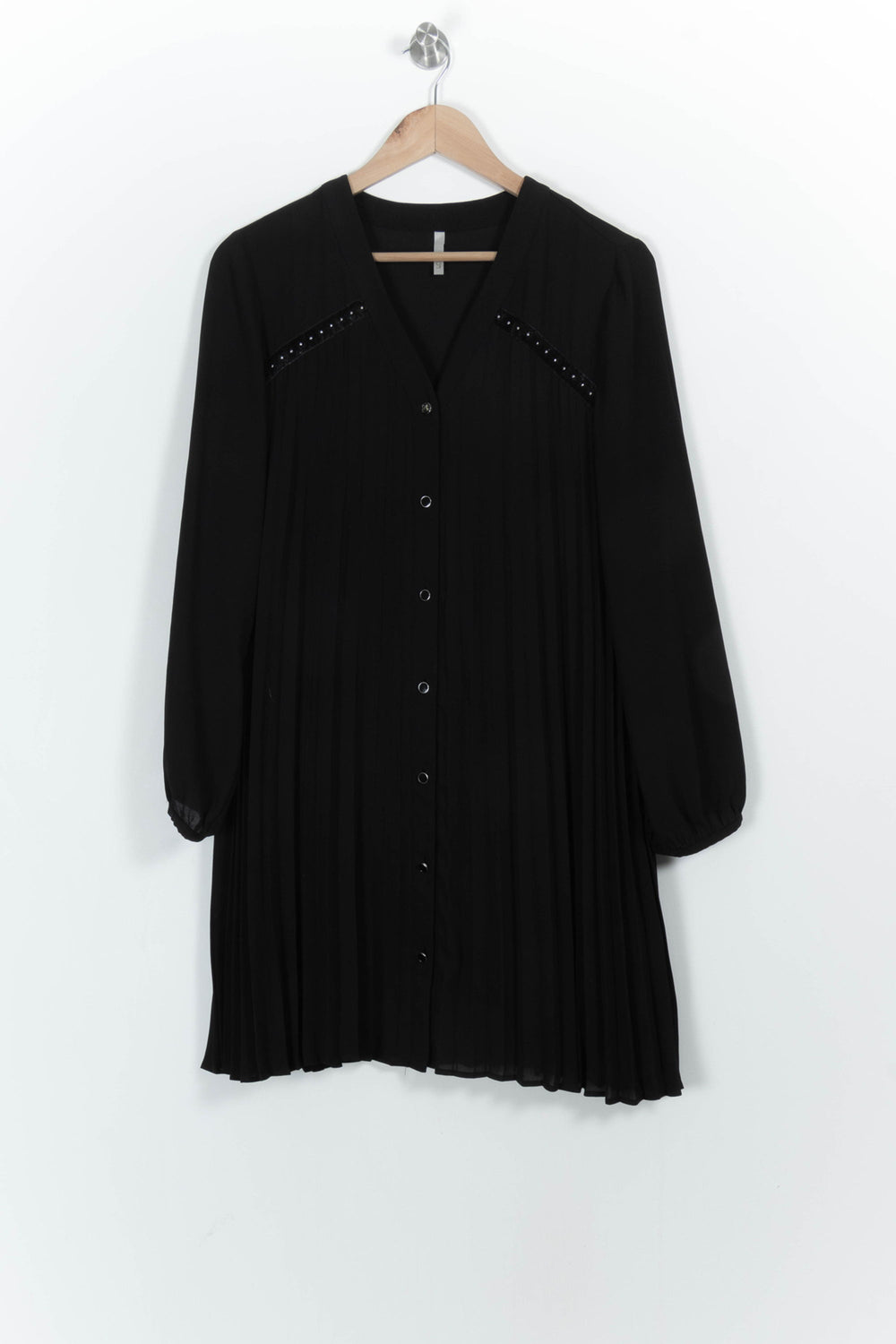 Robe Plissée Noire - Taille M/38 de la marque I.Code | PARAD103137 - Vendu par Paradigme - Image 2