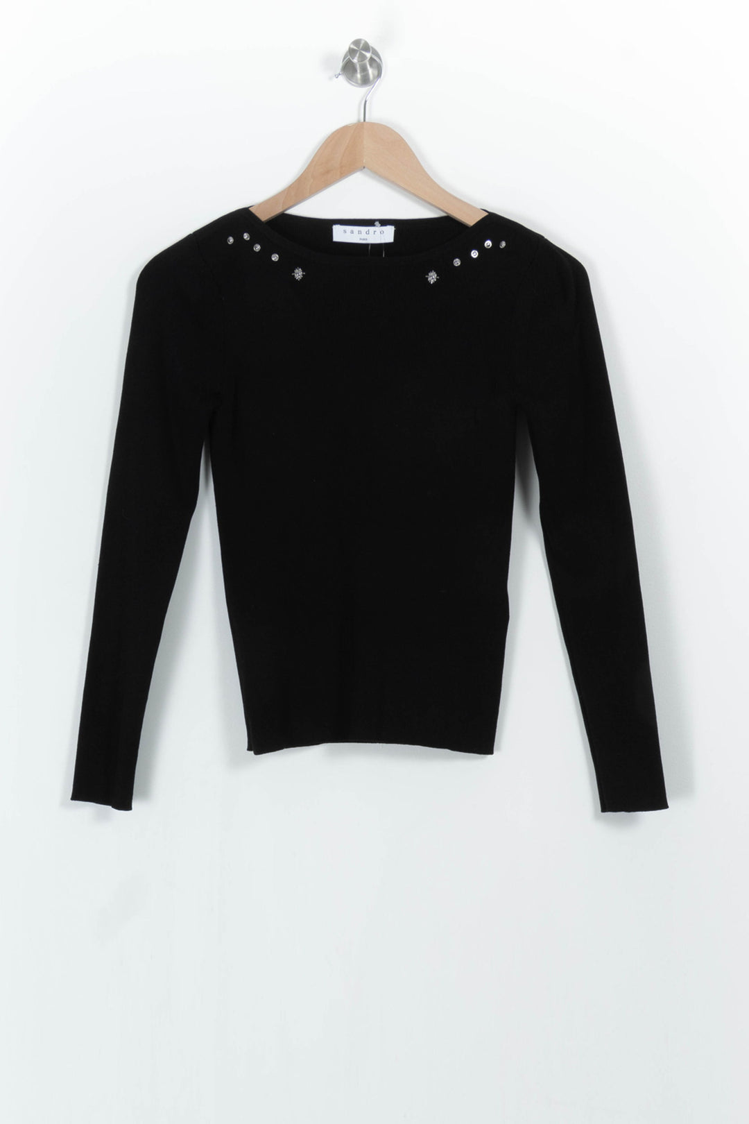 Pull Noir - Taille M/38 de la marque Sandro | PARAD103139 - Vendu par Paradigme - Image 2