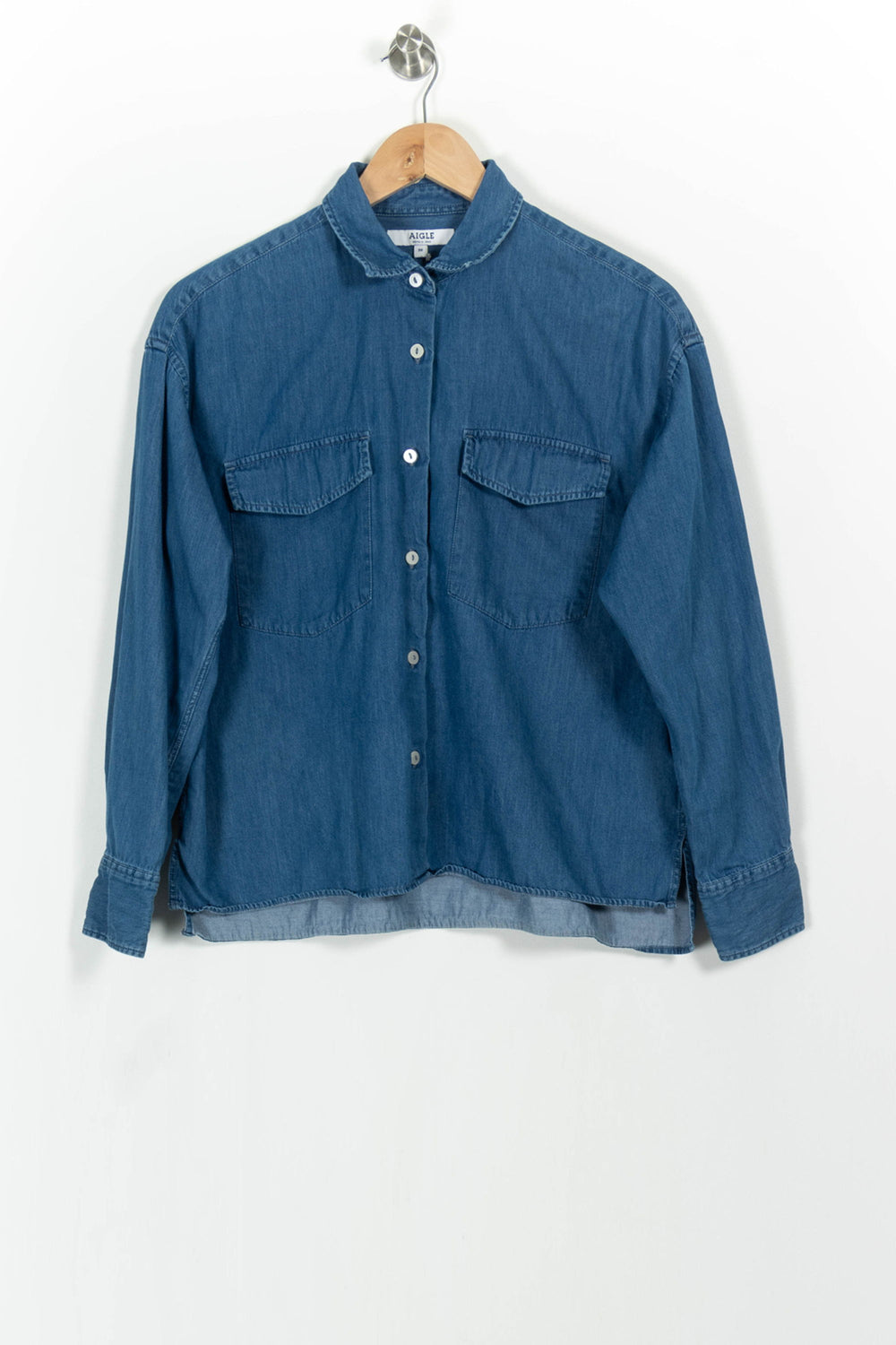 Chemise en Jean Bleue - Taille S/36 de la marque Aigle | PARAD103142 - Vendu par Paradigme - Image 2