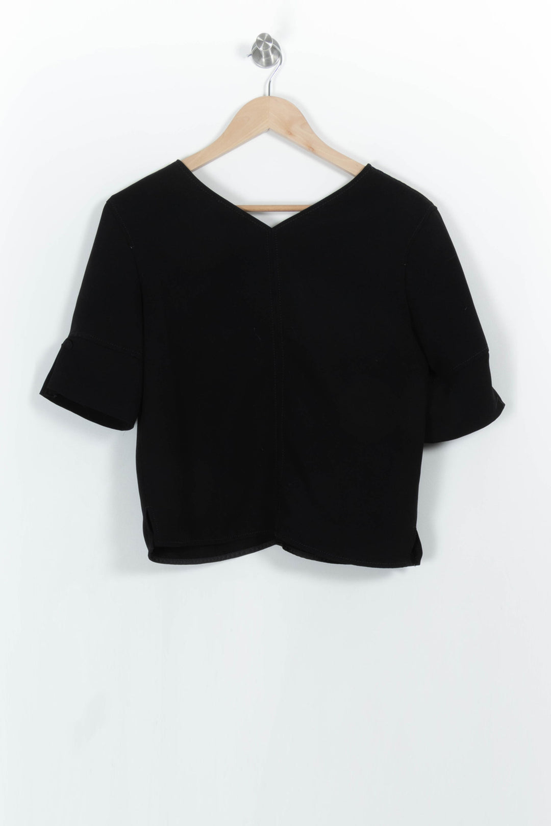 Blouse Noire - Taille S/36 de la marque Sandro | PARAD103143 - Vendu par Paradigme - Image 4