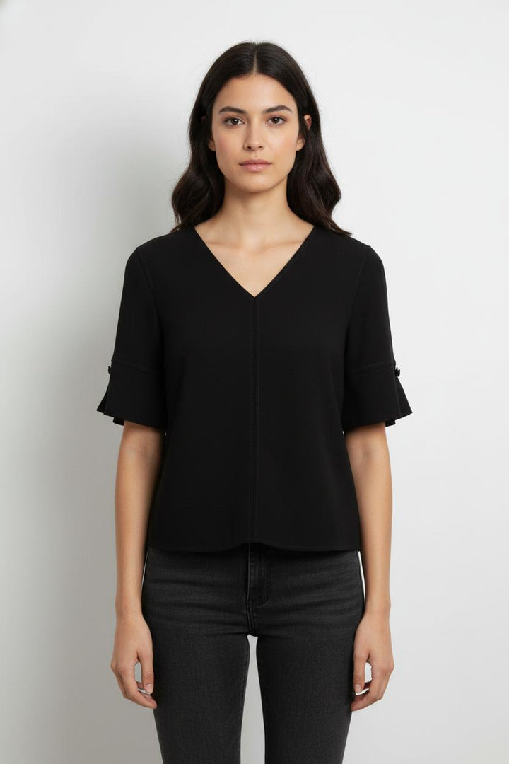 Blouse Noire - Taille S/36 de la marque Sandro | PARAD103143 - Vendu par Paradigme - Image 1