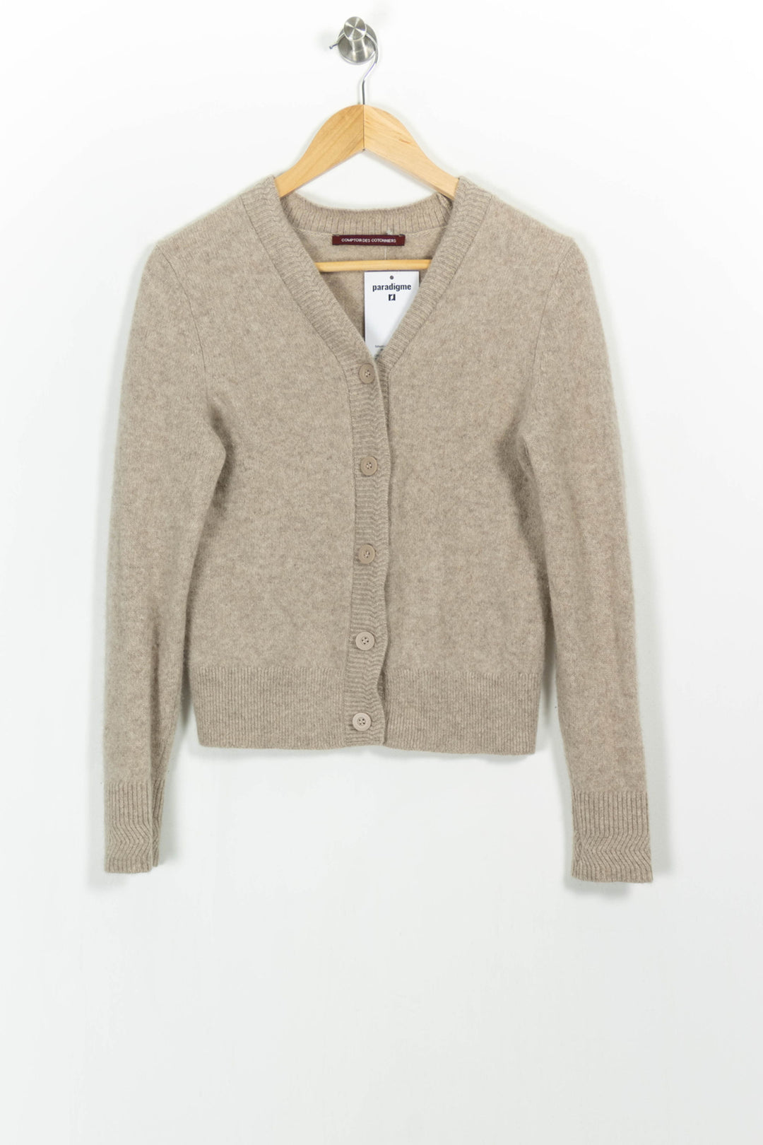 Cardigan Beige - Taille M/38 de la marque Comptoir des Cotonniers | PARAD103144 - Vendu par Paradigme - Image 2