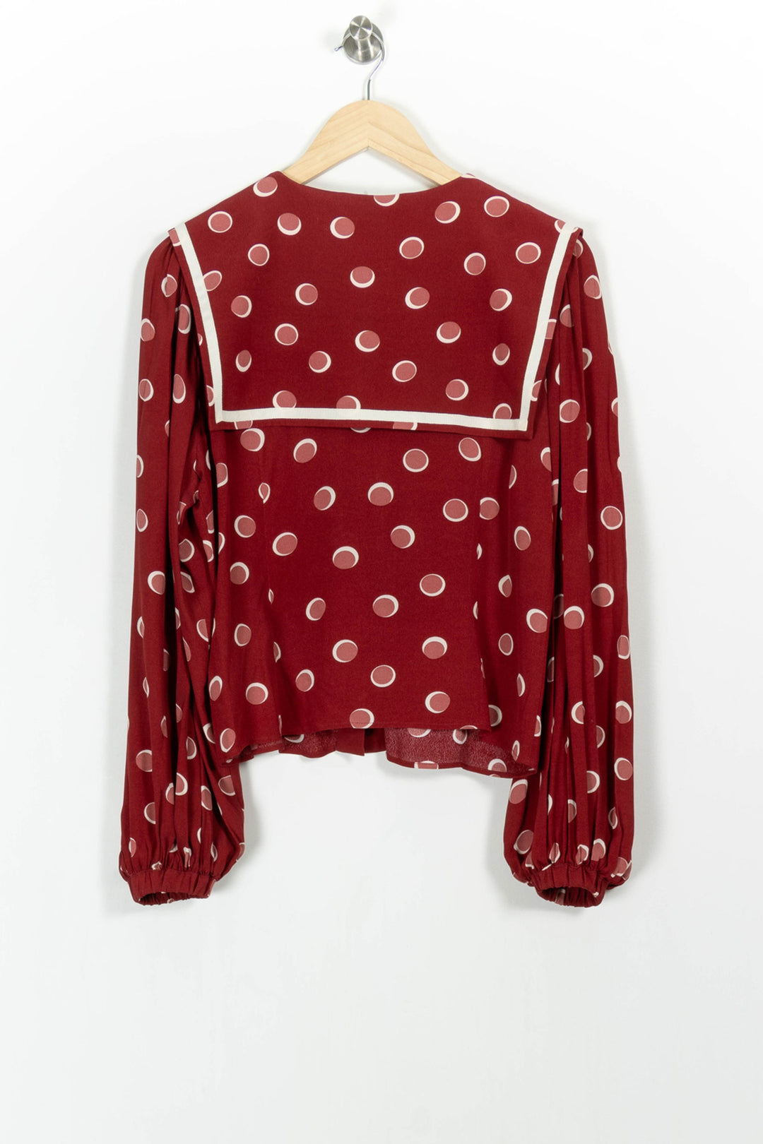 Blouse Bordeaux et Blanc - Taille L/40 de la marque Make My Lemonade | PARAD103146 - Vendu par Paradigme - Image 4