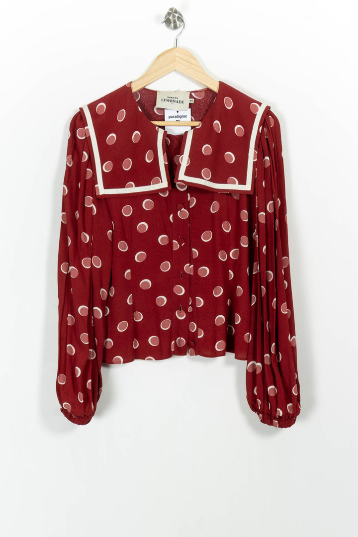 Blouse Bordeaux et Blanc - Taille L/40 de la marque Make My Lemonade | PARAD103146 - Vendu par Paradigme - Image 2