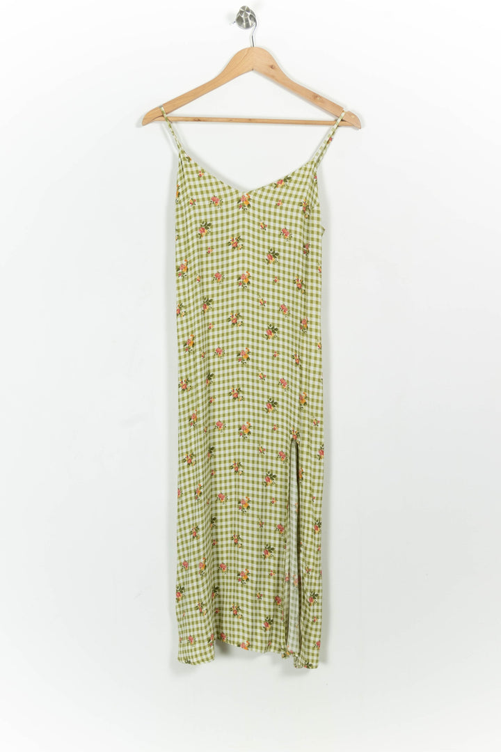 Robe Longue Verte et Blanche - Taille XL/42 de la marque Reformation | PARAD103148 - Vendu par Paradigme - Image 2