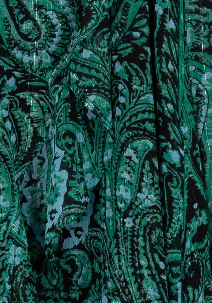 Jupe Portefeuille Verte et Noire - Taille S/36 de la marque Suncoo | PARAD103150 - Vendu par Paradigme - Image 3