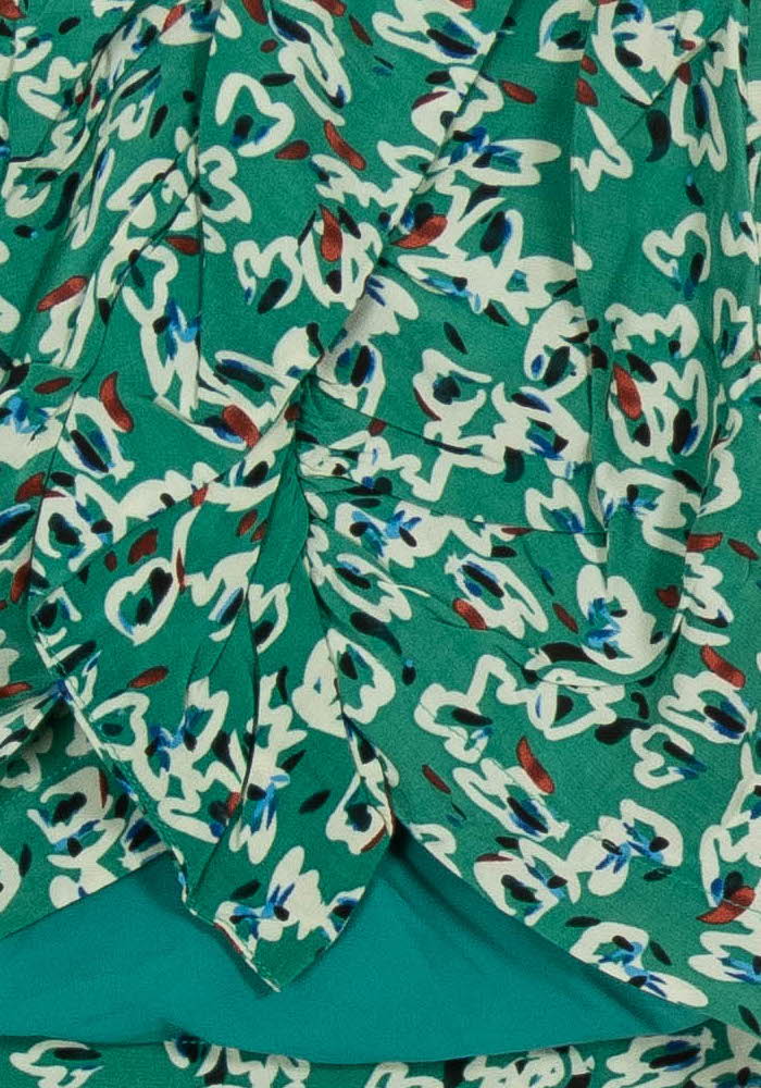 Jupe Drapée Verte - Taille S/36 de la marque Suncoo | PARAD103152 - Vendu par Paradigme - Image 3