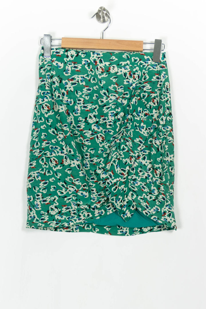 Jupe Drapée Verte - Taille S/36 de la marque Suncoo | PARAD103152 - Vendu par Paradigme - Image 2