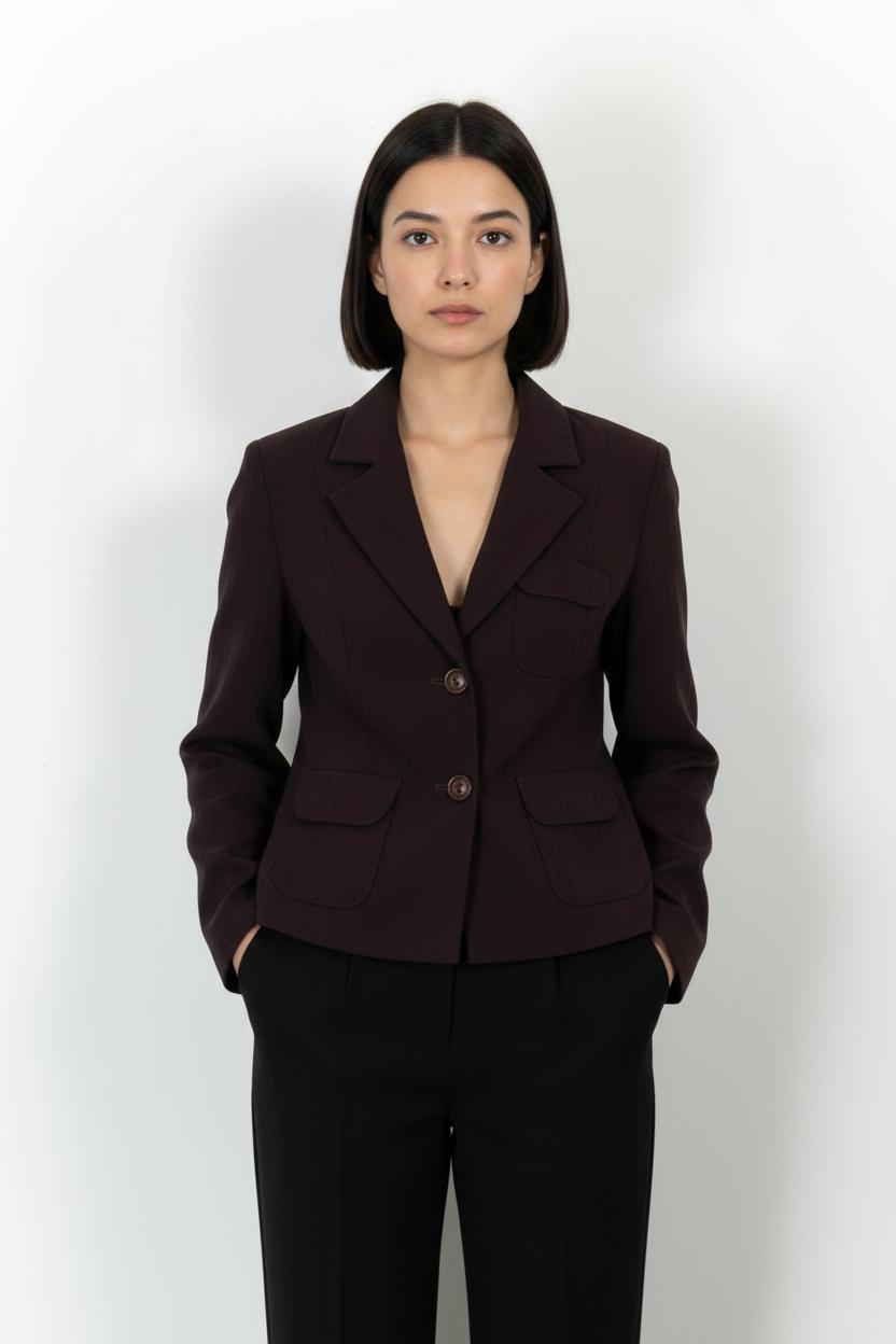 Blazer Marron - Taille M/38 de la marque Caroll | PARAD103153 - Vendu par Paradigme - Image 1