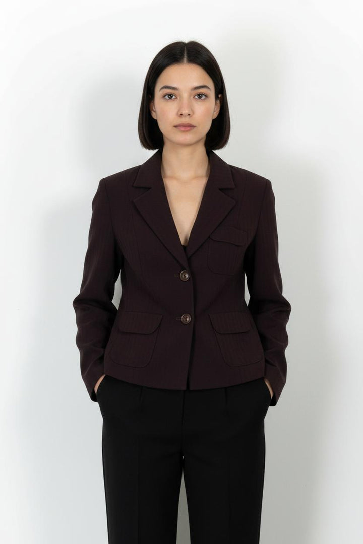 Blazer Marron - Taille M/38 de la marque Caroll | PARAD103153 - Vendu par Paradigme - Image 1