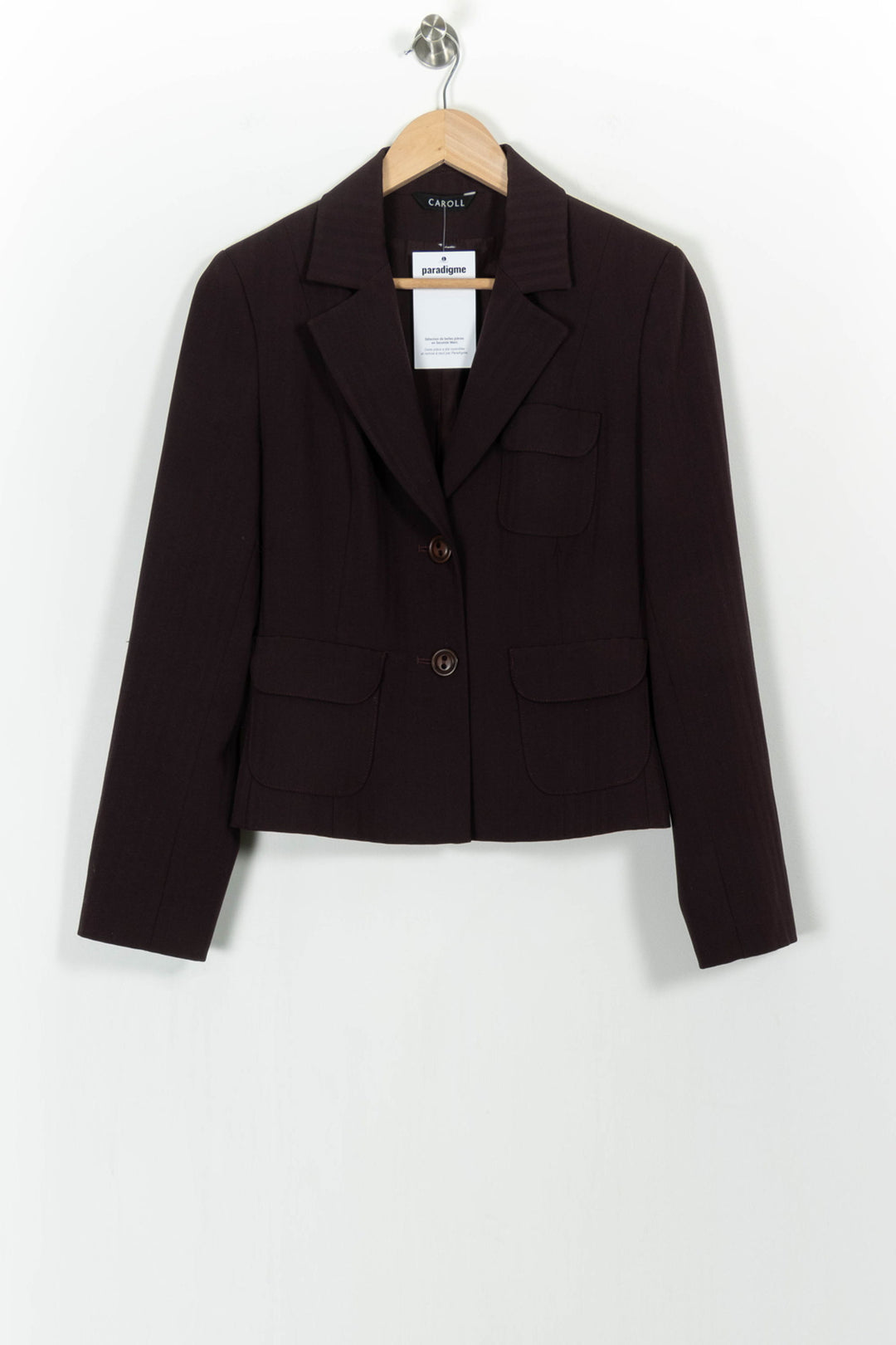 Blazer Marron - Taille M/38 de la marque Caroll | PARAD103153 - Vendu par Paradigme - Image 2