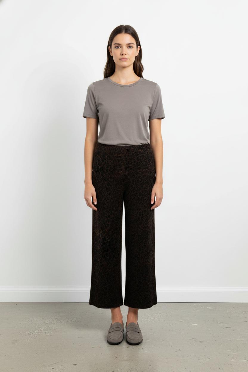 Pantalon Large Marron - Taille M/38 de la marque La Fée Maraboutée | PARAD103157 - Vendu par Paradigme - Image 1
