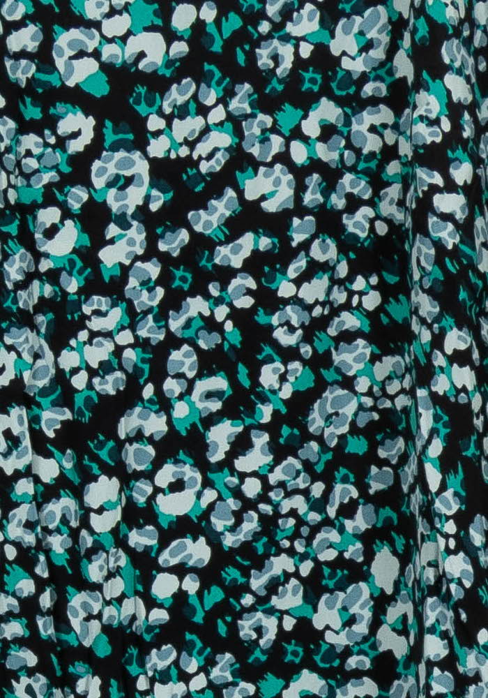 Jupe Fleurie Verte et Noire - Taille S/36 de la marque Suncoo | PARAD103161 - Vendu par Paradigme - Image 3