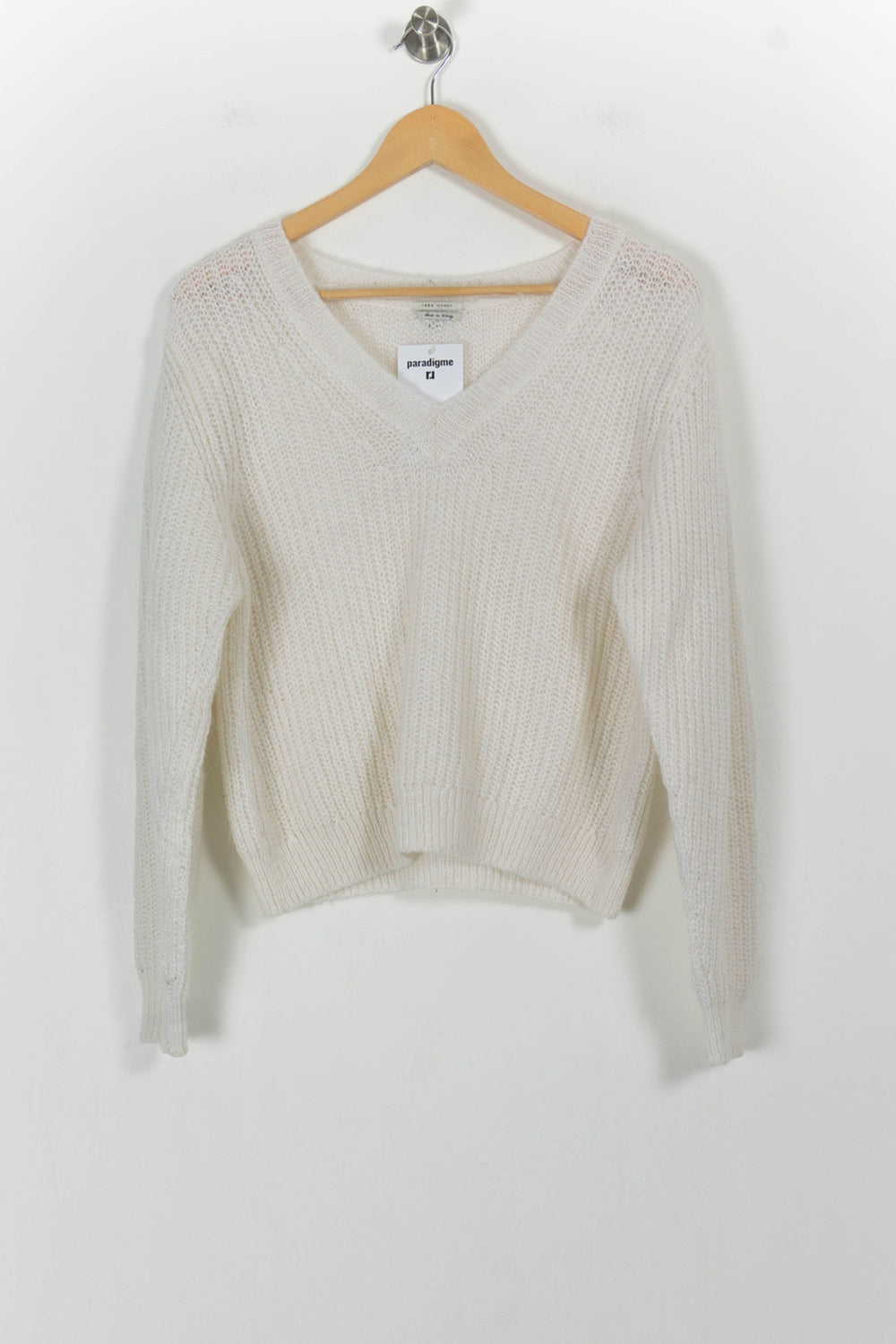 Pull Blanc - Taille S/36 de la marque IKKS | PARAD103162 - Vendu par Paradigme - Image 2