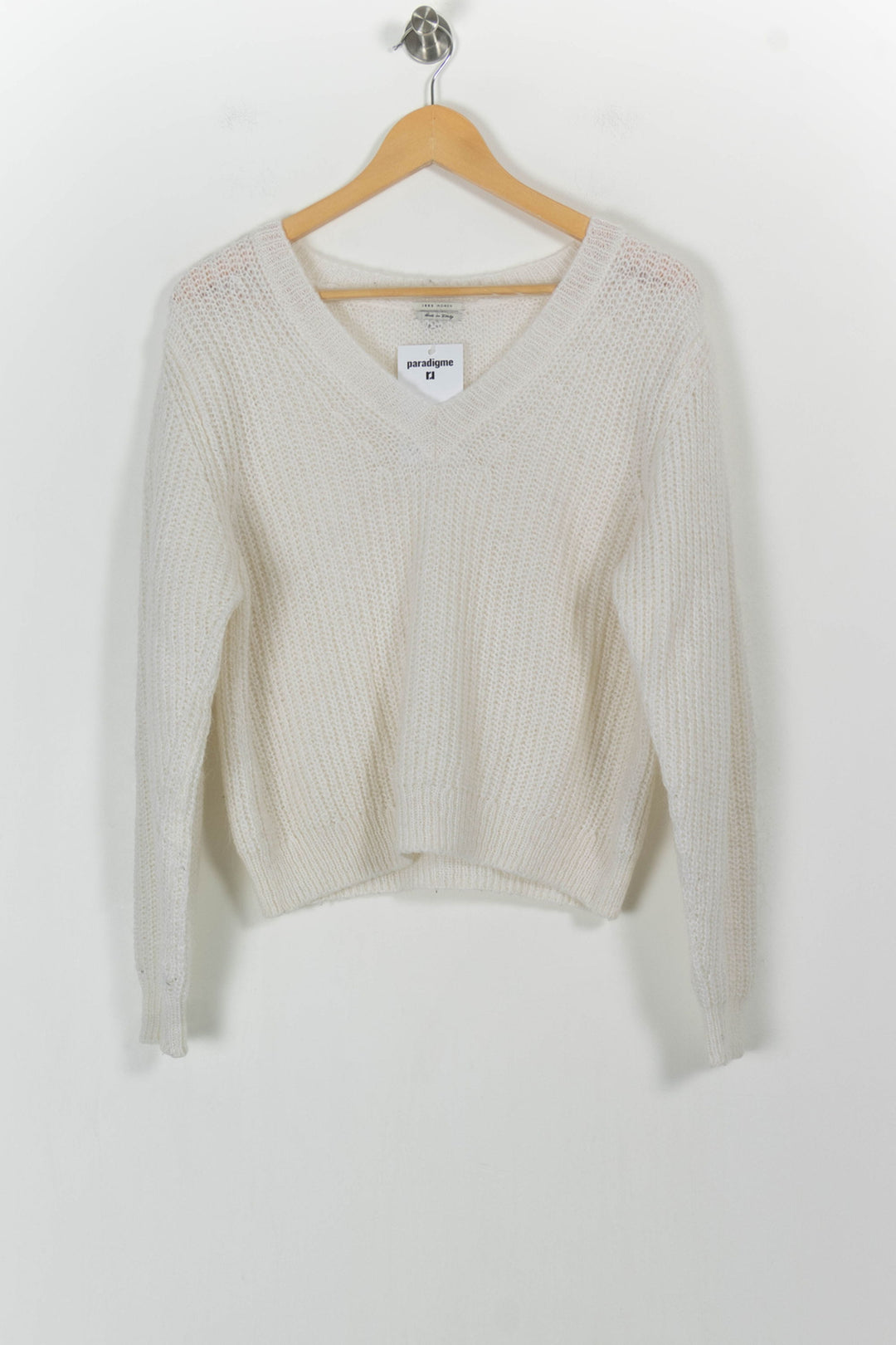 Pull Blanc - Taille S/36 de la marque IKKS | PARAD103162 - Vendu par Paradigme - Image 2