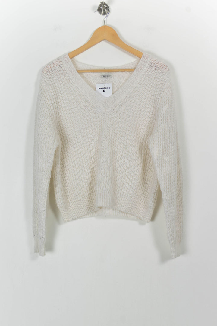 Pull Blanc - Taille S/36 de la marque IKKS | PARAD103162 - Vendu par Paradigme - Image 2
