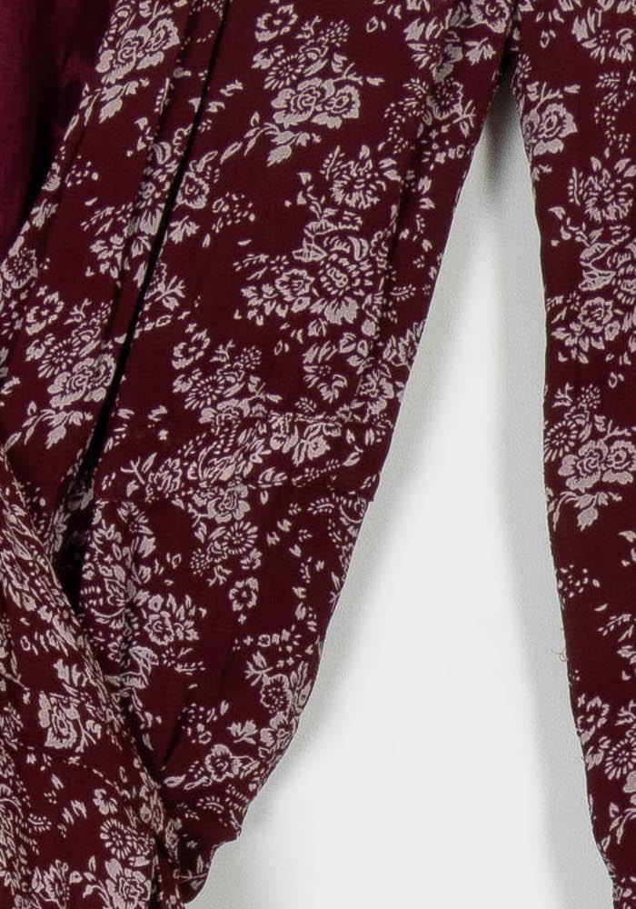Robe Longue Bordeaux et Blanche - Taille S/36 de la marque Petite Mendigote | PARAD103167 - Vendu par Paradigme - Image 3