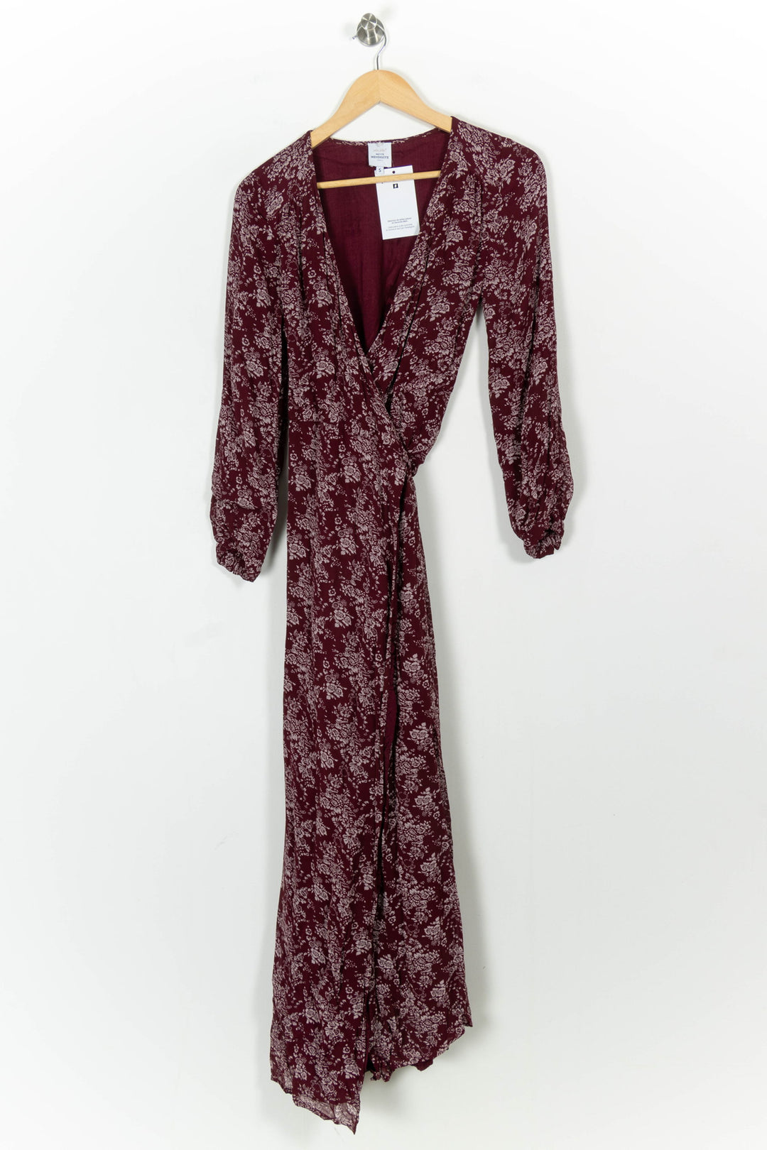Robe Longue Bordeaux et Blanche - Taille S/36 de la marque Petite Mendigote | PARAD103167 - Vendu par Paradigme - Image 2