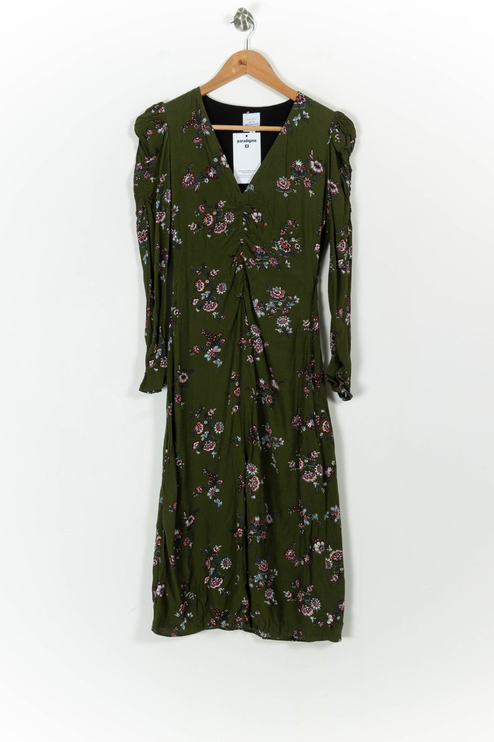 Robe Fleurie Verte - Taille S/36 de la marque Petite Mendigote | PARAD103168 - Vendu par Paradigme - Image 2