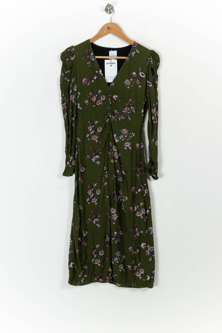 Robe Fleurie Verte - Taille S/36 de la marque Petite Mendigote | PARAD103168 - Vendu par Paradigme - Image 2