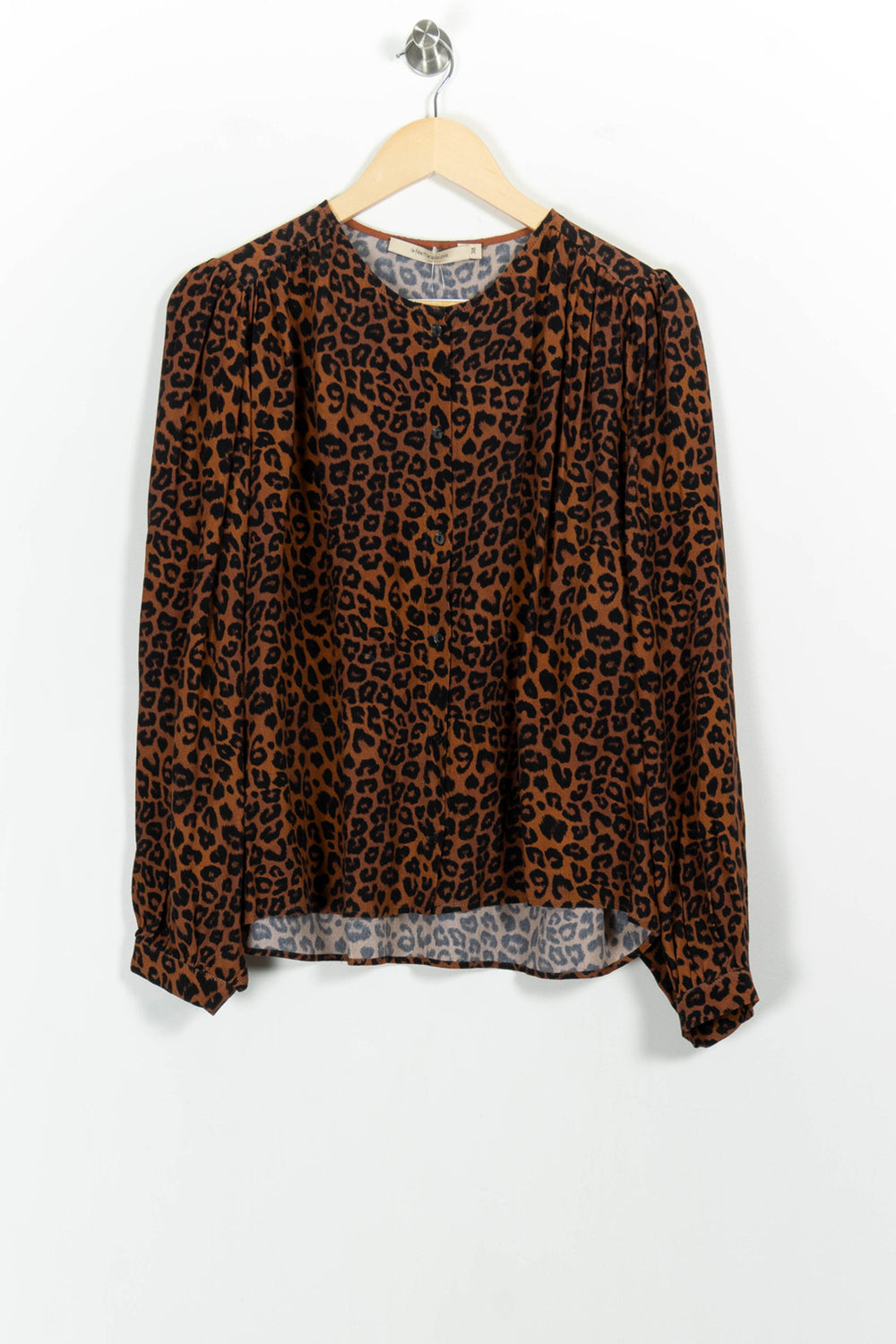 Blouse Marron et Noire - Taille M/38 de la marque La Fée Maraboutée | PARAD103174 - Vendu par Paradigme - Image 2