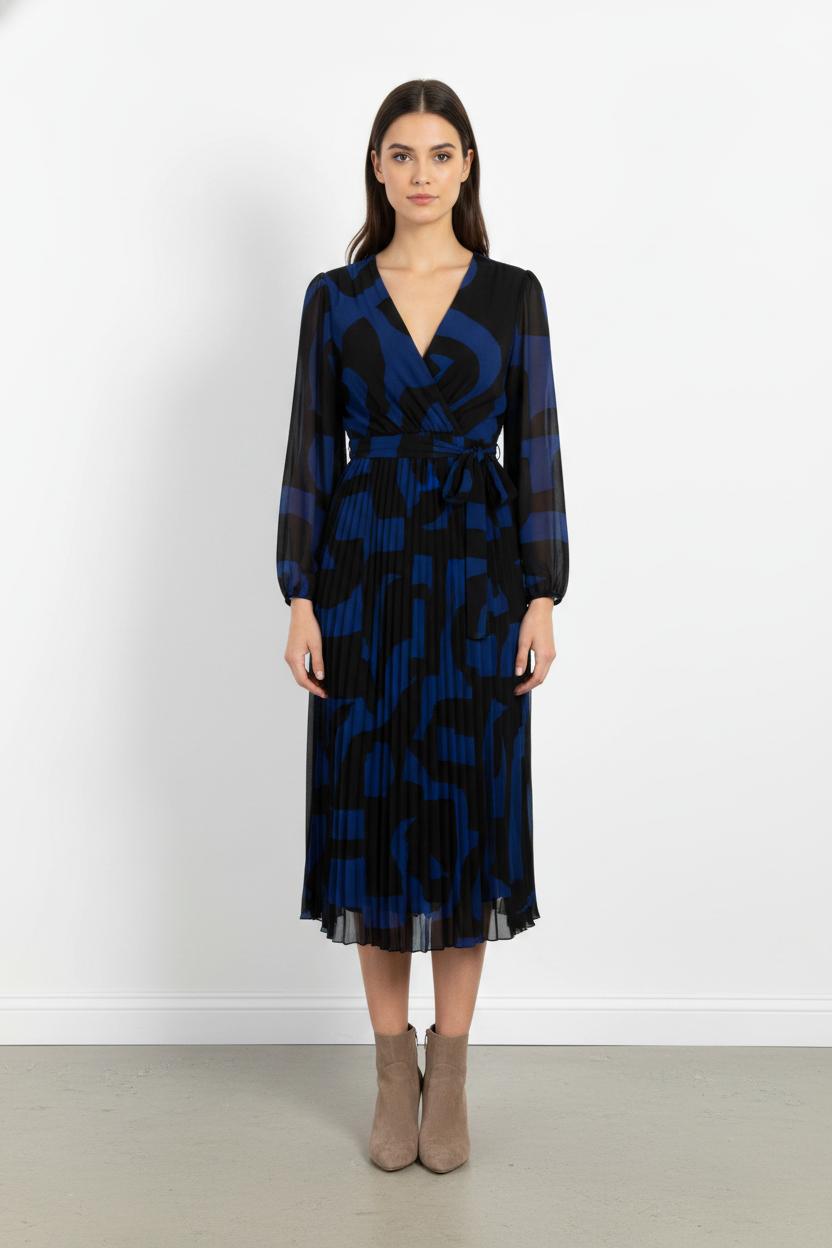 Robe Longue Bleue et Noire - Taille S/36 de la marque La Fée Maraboutée | PARAD103176 - Vendu par Paradigme - Image 1