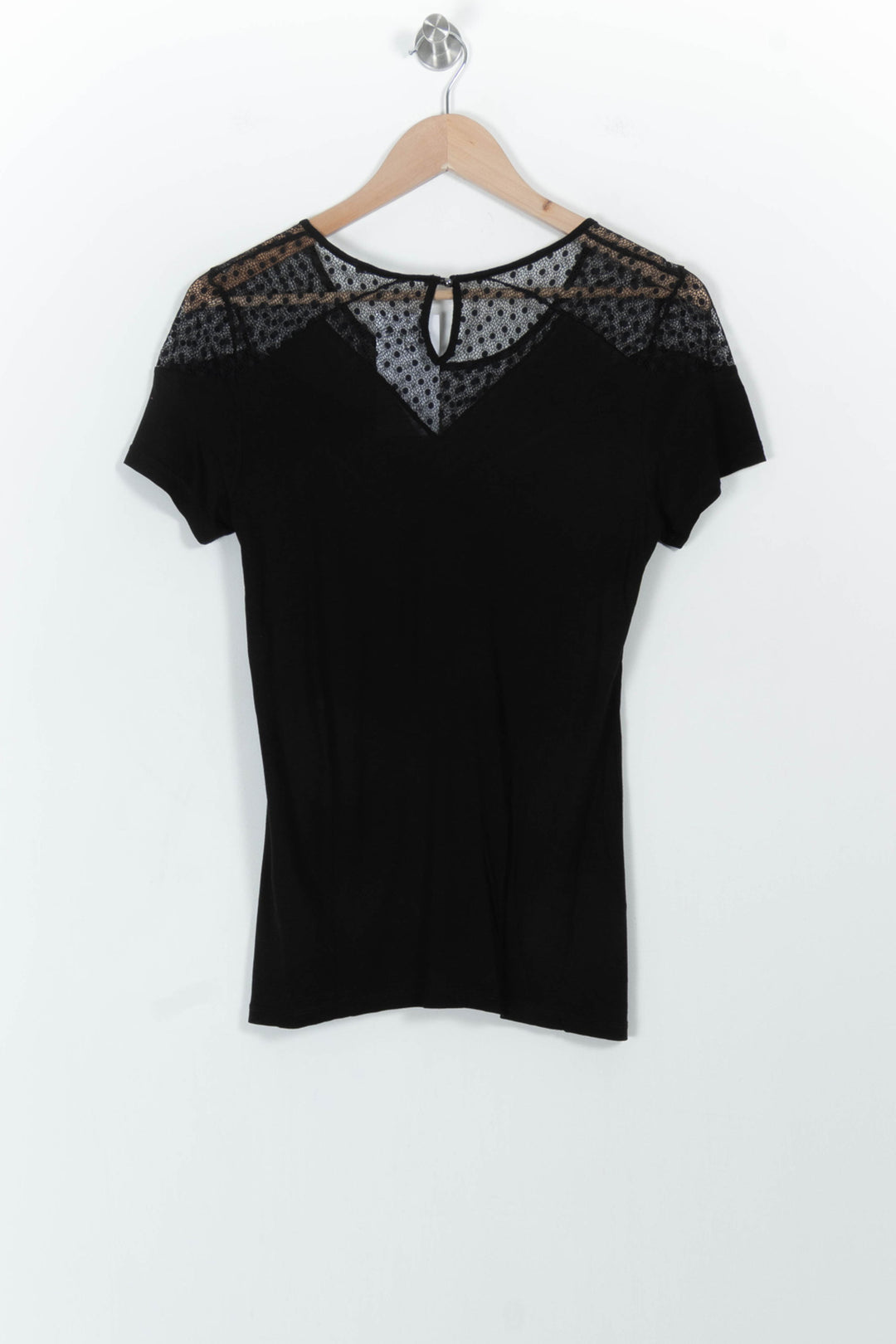 T-shirt Noir et Transparent - Taille M/38 de la marque IKKS | PARAD103194 - Vendu par Paradigme - Image 4