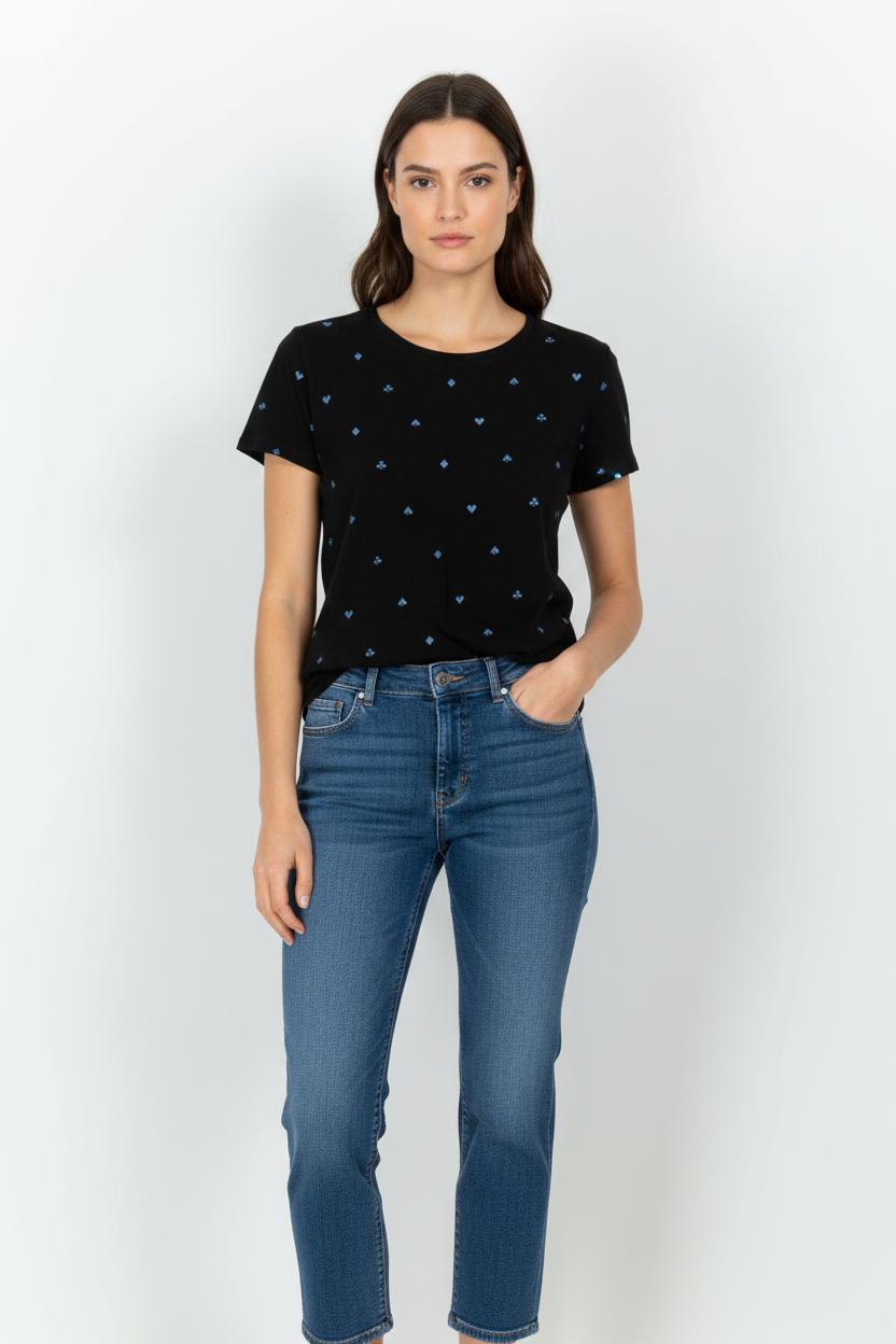 Tee-shirt Noir et Bleu - Taille M/38 de la marque IKKS | PARAD103200 - Vendu par Paradigme - Image 1