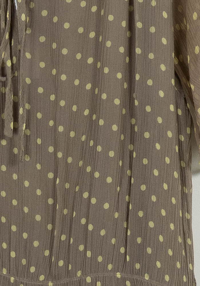 Robe Courte Beige à Pois - Taille M/38 de la marque Sud express | PARAD103205 - Vendu par Paradigme - Image 3