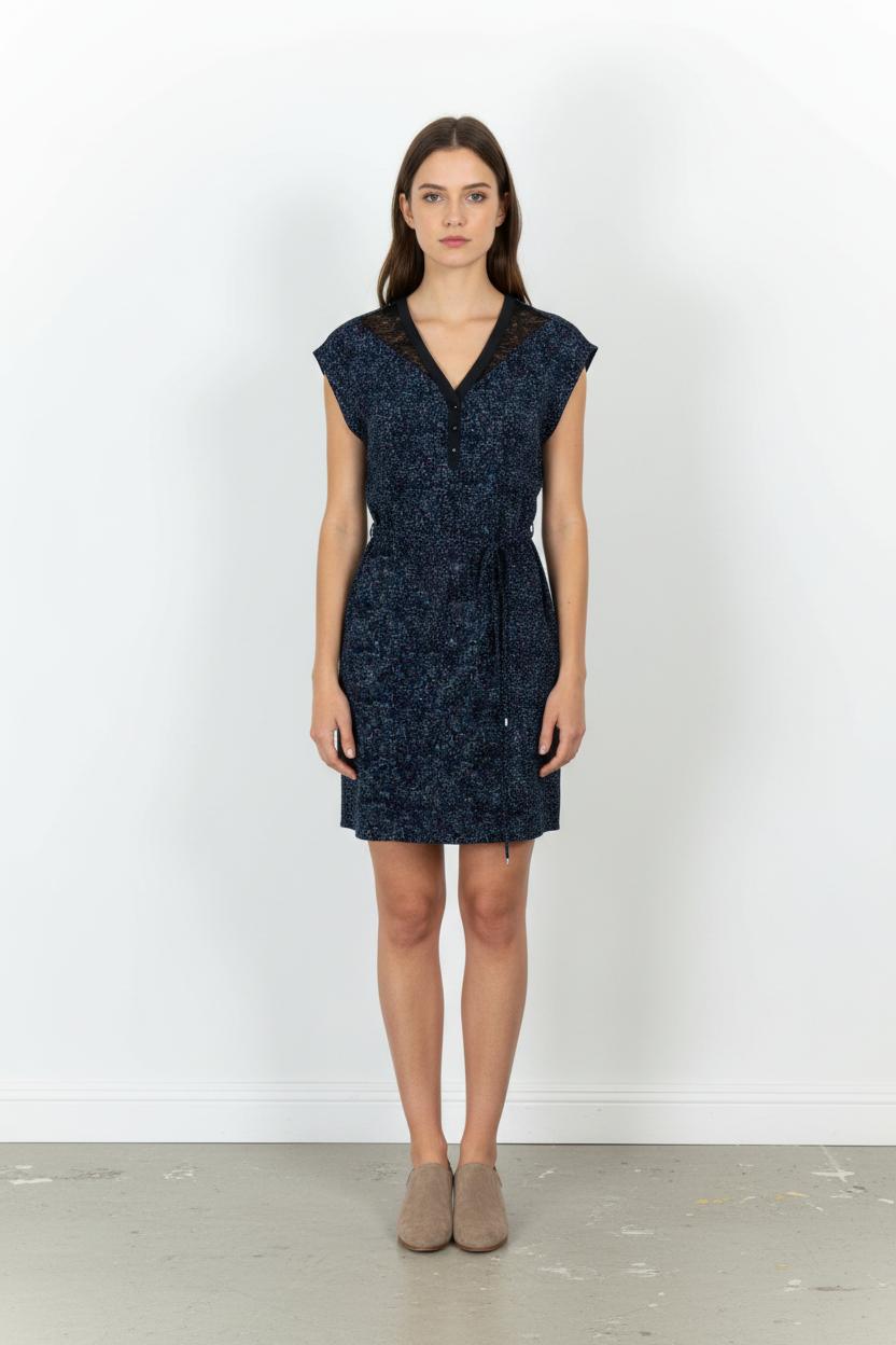 Robe Courte Bleue - Taille XS/34 de la marque IKKS | PARAD103206 - Vendu par Paradigme - Image 1