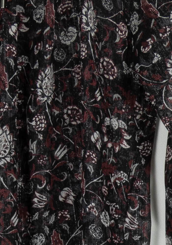 Blouse Noire et Bordeaux - Taille S/36 de la marque IKKS | PARAD103208 - Vendu par Paradigme - Image 3
