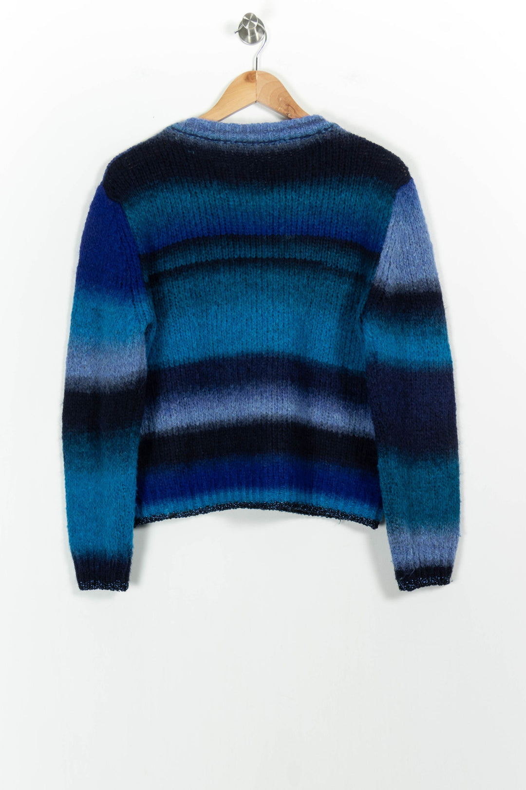Pull Bleu et Noir - Taille M/38 de la marque La Fée Maraboutée | PARAD103210 - Vendu par Paradigme - Image 4