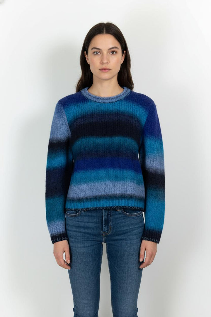 Pull Bleu et Noir - Taille M/38 de la marque La Fée Maraboutée | PARAD103210 - Vendu par Paradigme - Image 1
