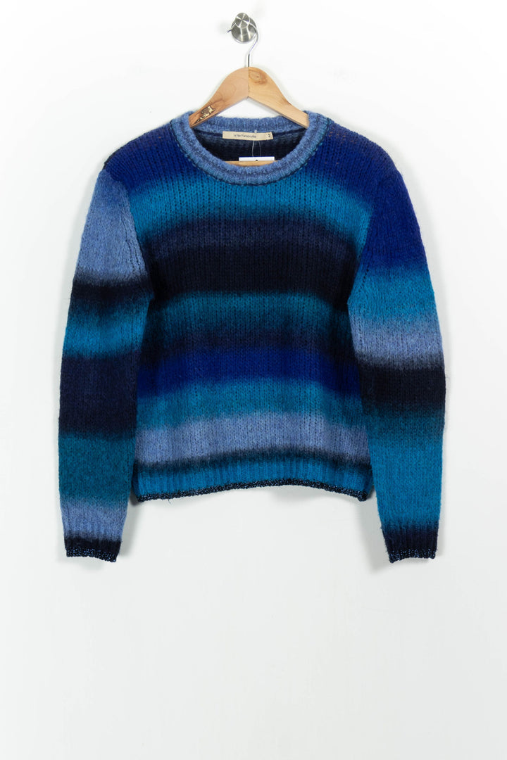 Pull Bleu et Noir - Taille M/38 de la marque La Fée Maraboutée | PARAD103210 - Vendu par Paradigme - Image 2