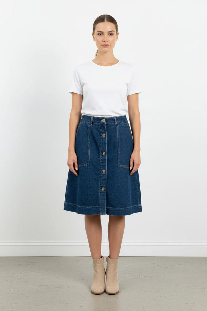 Jupe en Jean Bleue - Taille XL/42 de la marque La Fée Maraboutée | PARAD103211 - Vendu par Paradigme - Image 1