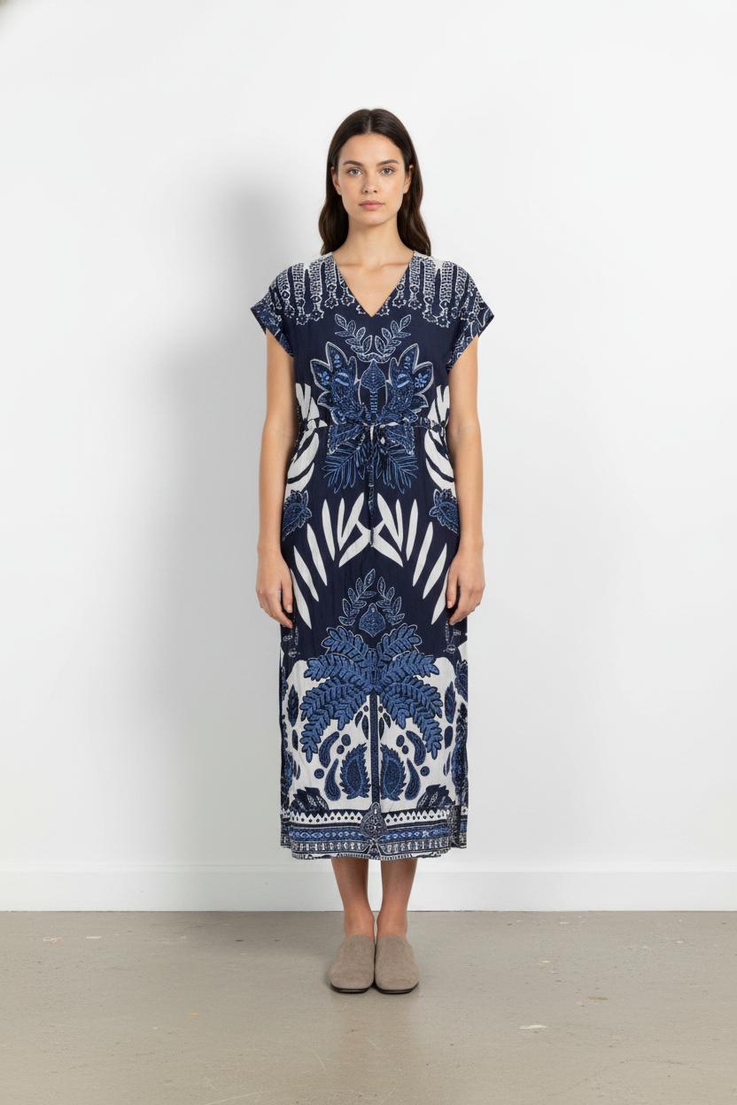 Robe Bleu et Blanc - Taille L/40 de la marque La Fée Maraboutée | PARAD103215 - Vendu par Paradigme - Image 1