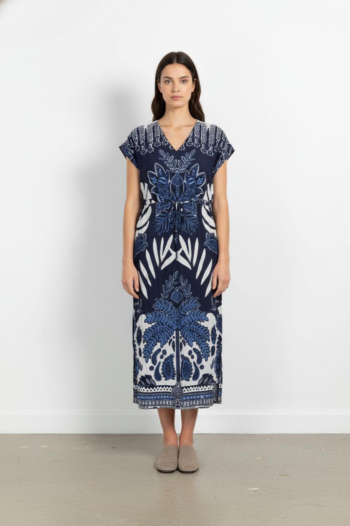 Robe Bleu et Blanc - Taille L/40 de la marque La Fée Maraboutée | PARAD103215 - Vendu par Paradigme - Image 1