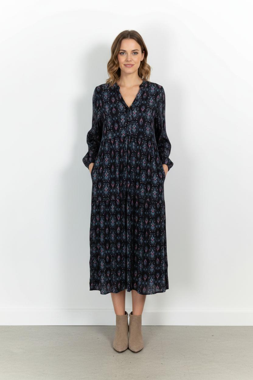 Robe Longue Multicolore - Taille M/38 de la marque La Fée Maraboutée | PARAD103216 - Vendu par Paradigme - Image 1