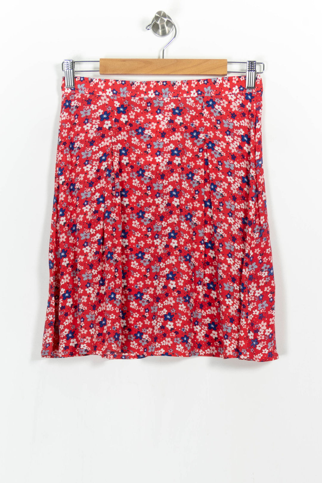 Jupe Fleurie Rouge et Bleue - Taille XS/34 de la marque Comptoir des Cotonniers | PARAD103218 - Vendu par Paradigme - Image 4