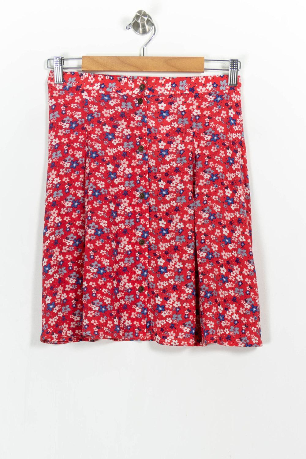 Jupe Fleurie Rouge et Bleue - Taille XS/34 de la marque Comptoir des Cotonniers | PARAD103218 - Vendu par Paradigme - Image 2