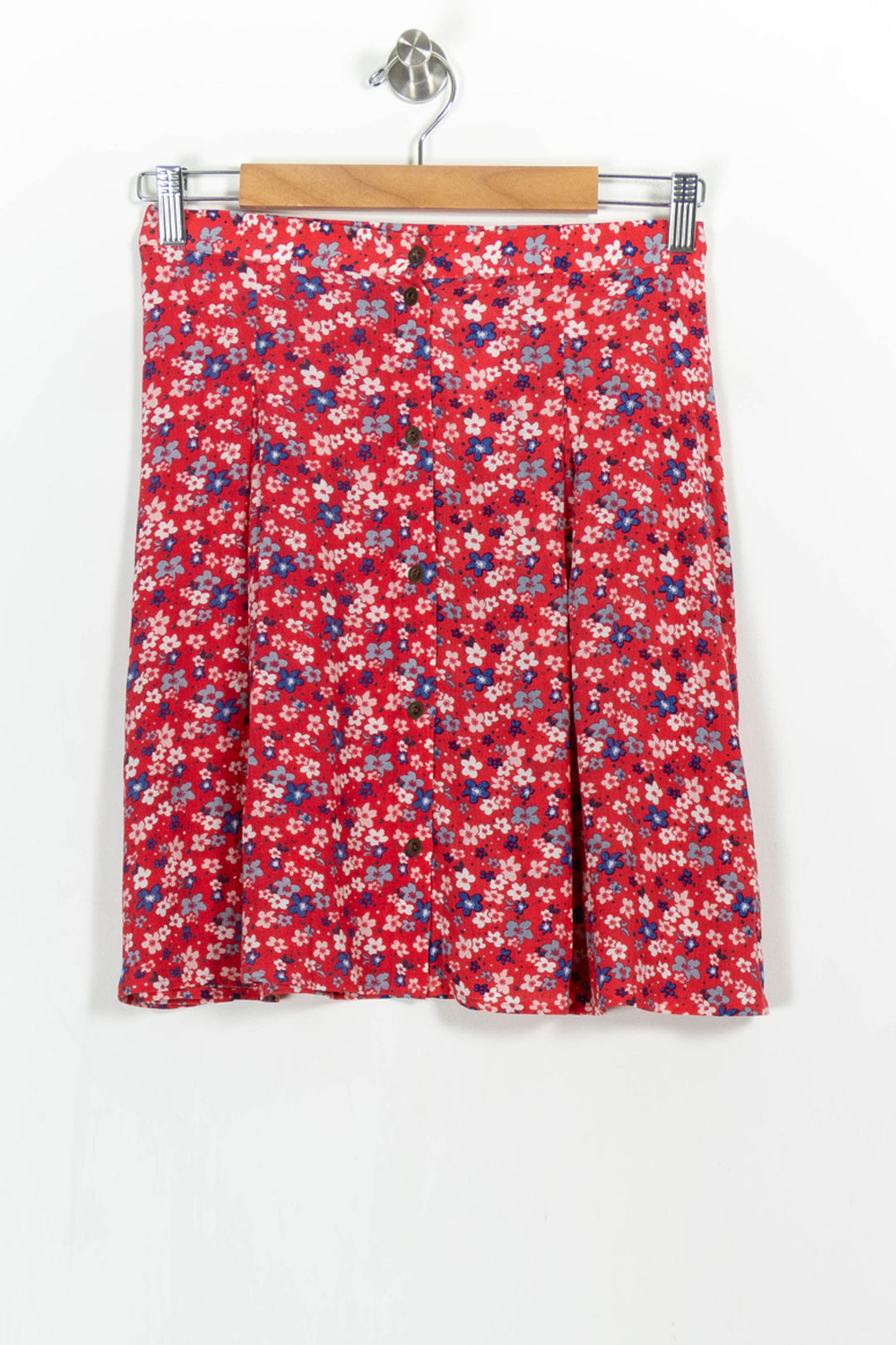 Jupe Fleurie Rouge et Bleue - Taille XS/34 de la marque Comptoir des Cotonniers | PARAD103218 - Vendu par Paradigme - Image 2