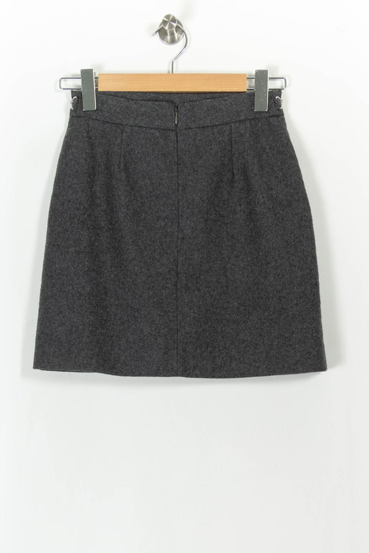 Jupe Droite Grise - Taille XS/34 de la marque Claudie Pierlot | PARAD103237 - Vendu par Paradigme - Image 4