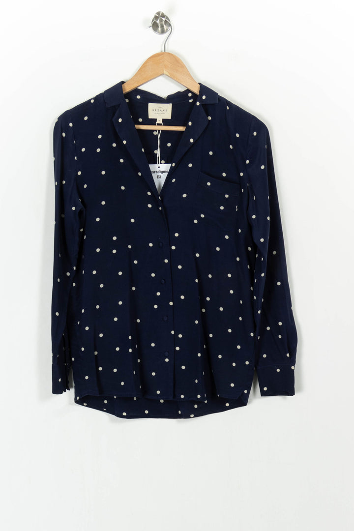 Chemise Bleu et Blanche - Taille S/36 de la marque Sézane | PARAD103248 - Vendu par Paradigme - Image 2