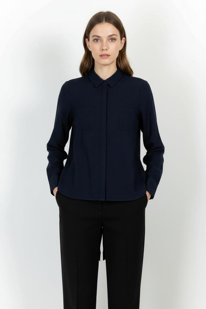 Chemise Asymétrique Bleue - Taille S/36 de la marque Karl Marc John | PARAD103251 - Vendu par Paradigme - Image 1