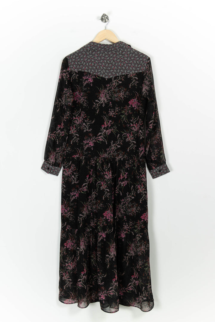 Robe Longue Noire et Fleurie - Taille L/40 de la marque One Step | PARAD103253 - Vendu par Paradigme - Image 4