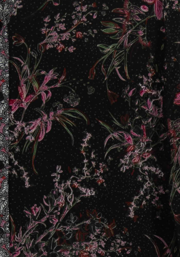 Robe Longue Noire et Fleurie - Taille L/40 de la marque One Step | PARAD103253 - Vendu par Paradigme - Image 3