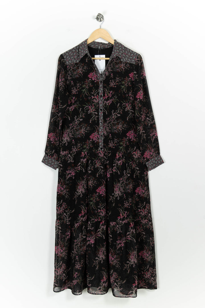 Robe Longue Noire et Fleurie - Taille L/40 de la marque One Step | PARAD103253 - Vendu par Paradigme - Image 2